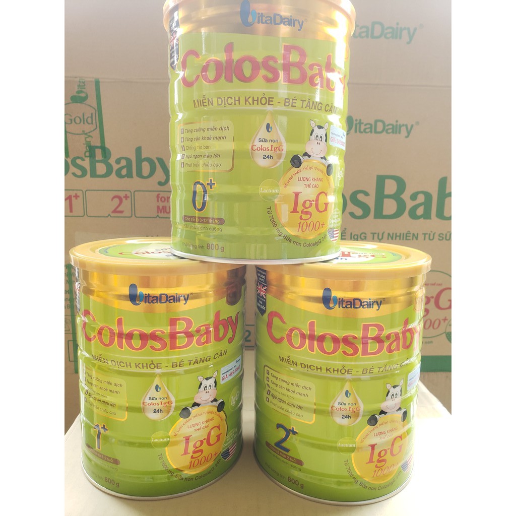 [Mã 267FMCGSALE giảm 8% đơn 500K] Sữa Non ColosBaBy 800g Số 0-1-2 Mẫu Mới Date 2023