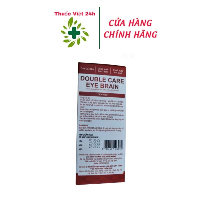 Double Care Eye Brain bổ sung dưỡng chất cho não bộ và mắt (Hộp 30 viên) - ThuocViet24h