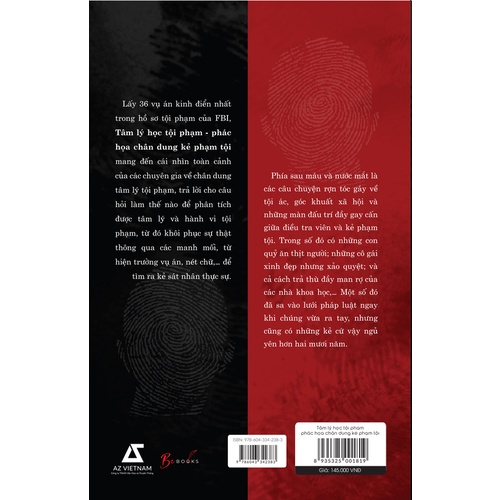 Sách - Tâm Lý Học Tội Phạm – Phác Họa Chân Dung Kẻ Phạm Tội - AZ Books
