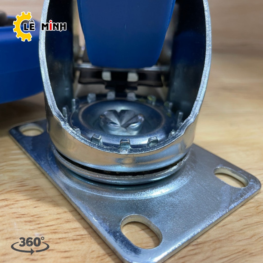 Bánh xe TPR xanh 10cm - Tải trọng 70Kg/Bánh