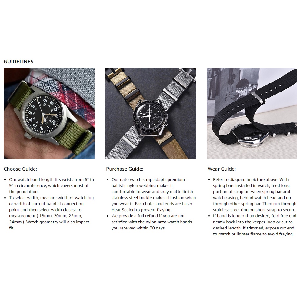 Dây Đeo Đồng Hồ Nylon Co Giãn Cao Cấp 20mm 22mm