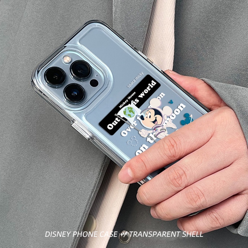 Ốp Điện Thoại Trong Suốt Chống Sốc Hình Mickey Cho iPhone 13 12 11 Pro MAX XS MAX XR X 7+ 8 Plus mini