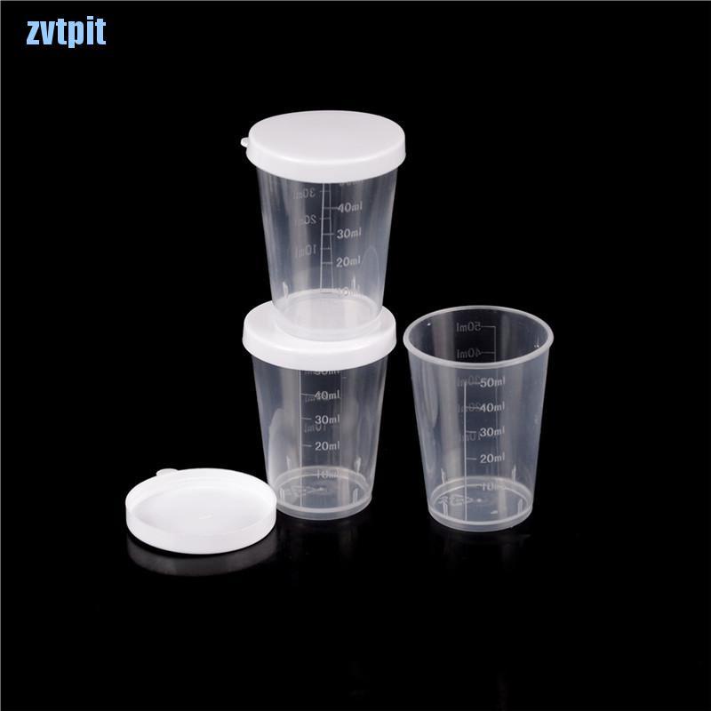 Set 10 Cốc Đong Dung Tích 50ml Có Nắp Đậy Tiện Dụng