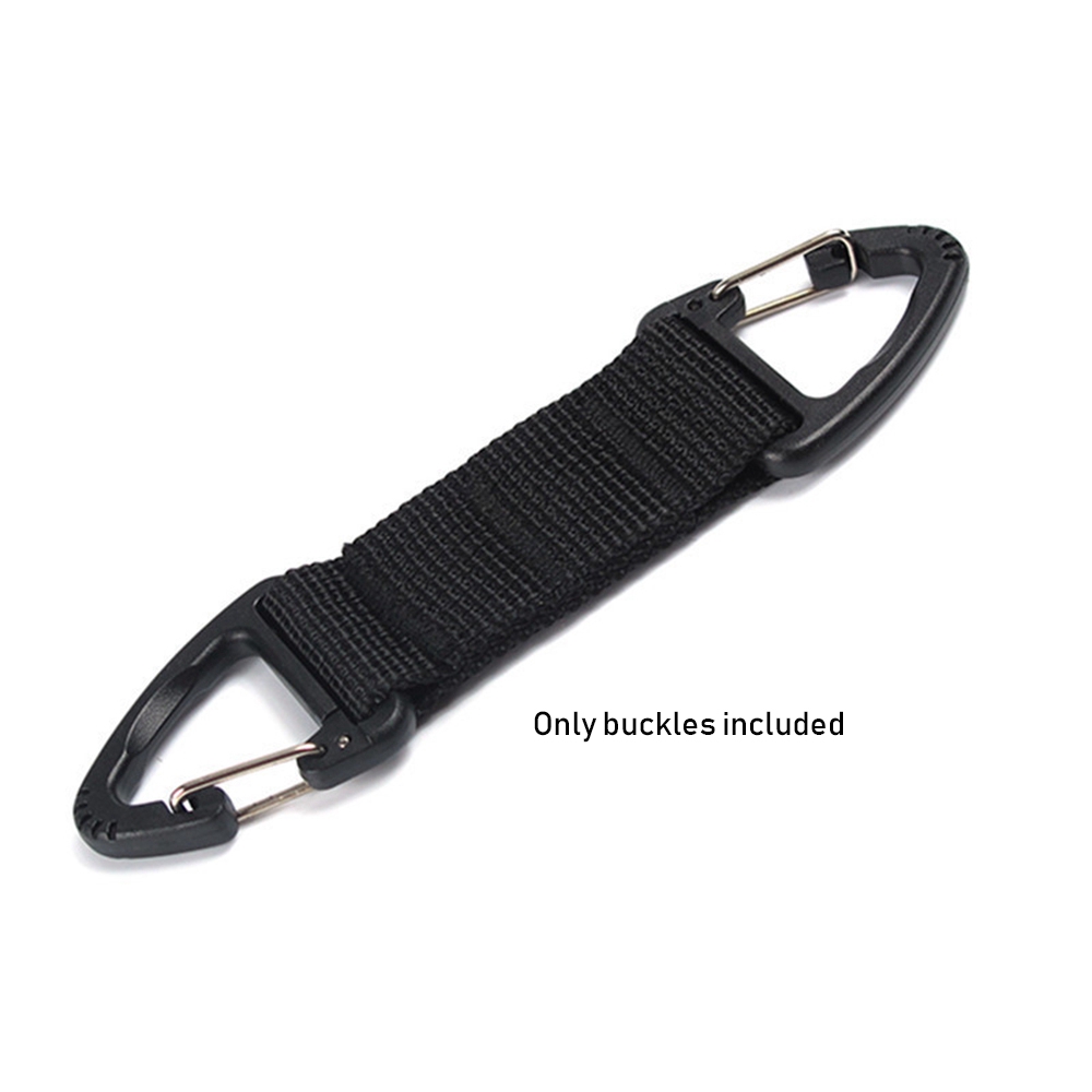 Set 2/5 Móc Khóa Tam Giác Bằng Nhựa Màu Đen Chuyên Dụng Cho Ba Lô Leo Núi