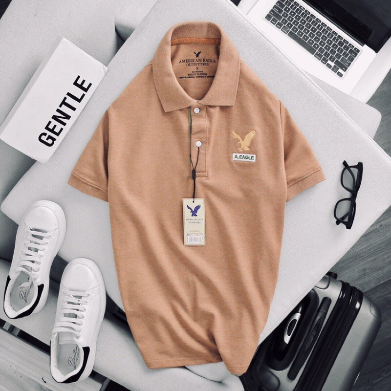 Áo thun polo nam trơn big size 3XL 90kg A.Eagle - Áo thun nam có cổ cotton cá sấu cao cấp, form suông thoải mái
