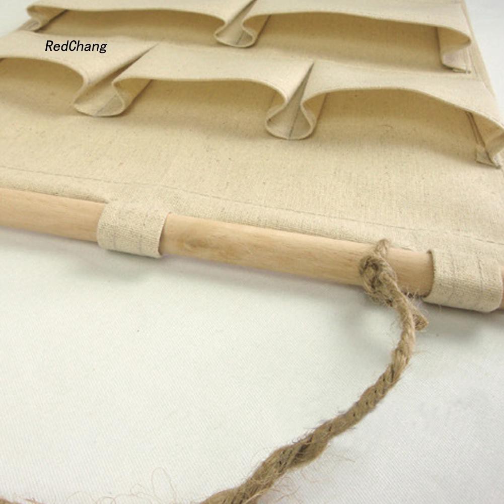 Bộ túi vải 5 ngăn treo tường đựng đồ đa năng tiện dụng kích thước 25cm x 33cm