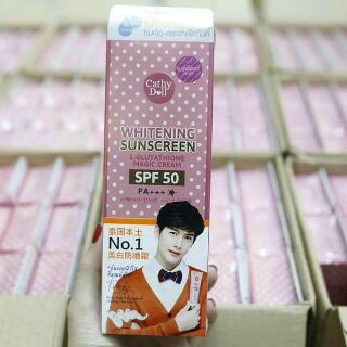 Kem Chống Nắng Trắng Da Dạng Hơi Sương Cathy Doll Whitening Sunscreen L-Glutathione Magic Cream SPF50 PA