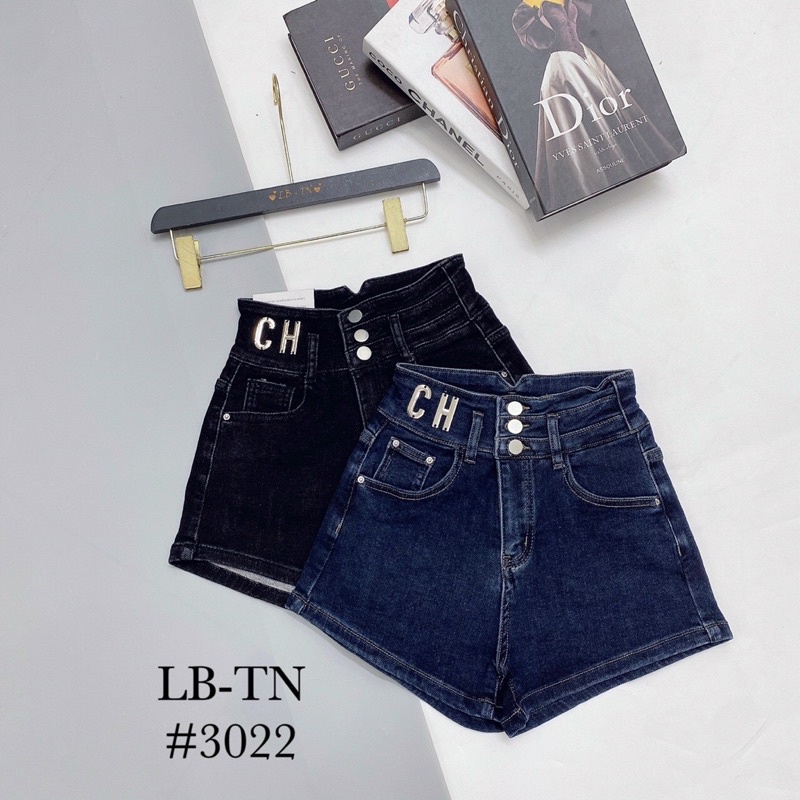 Quần short jean cạp cao CH