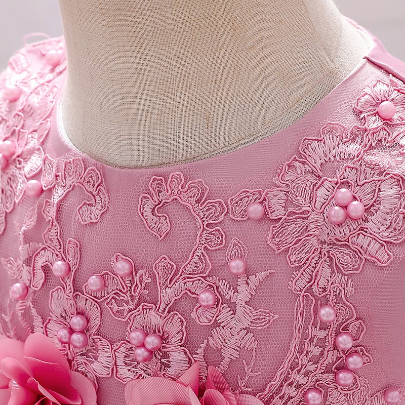 Đầm Công Chúa Baptism 1 Tuổi Không Tay Thời Trang Mùa Hè Cho Bé Gái 1-5 Tuổi L2016XZ