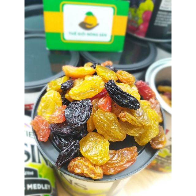 [Siêu Rẻ] Nho Khô Raisins Mỹ Jumbo Size Mix 4 Loại Nho Của Sunview - Nho Khô Xịn Giá Tốt Nhất Tết 2021