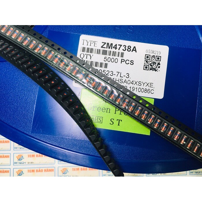 Combo 45 chiếc ZM4738A, 1N4738A Diode zenner 8.2V DO-41