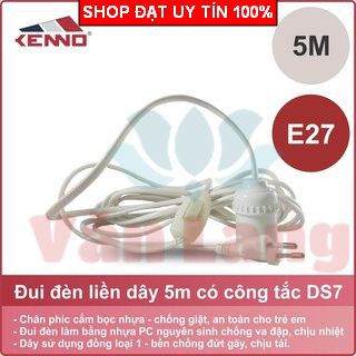 Dây đui đèn sẵn cắm dài 3m 5m làm từ nhựa chống cháy, có tính chịu nhiệt cao