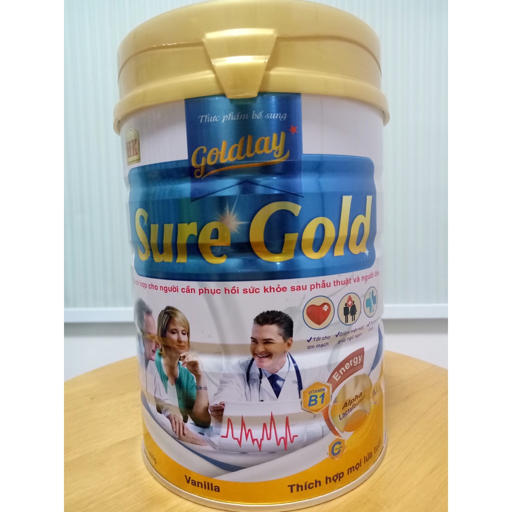 Sữa phục hồi sức khỏe GOLDLAY SURE GOLD 900g (Người cao tuổi cần phục hồi sức khỏe)