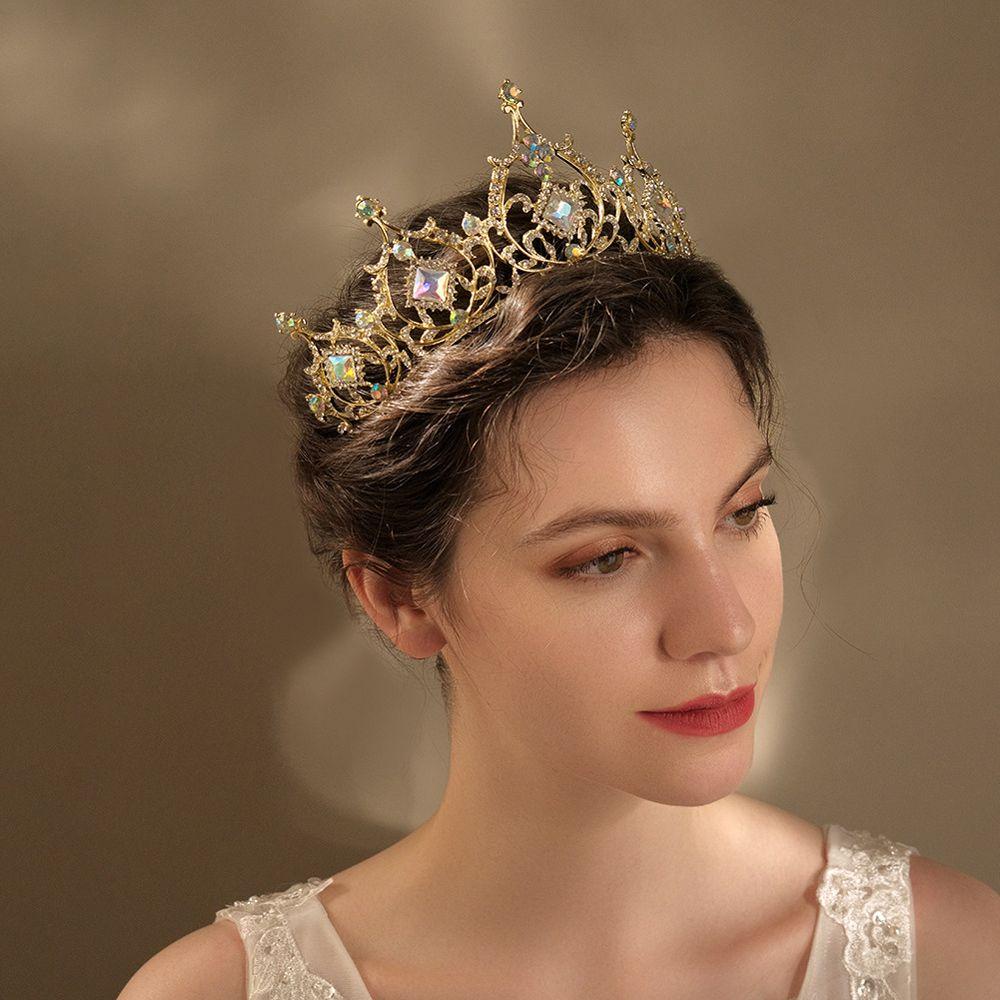 Vương Miện Công Chúa Nhiều Màu Sắc Phong Cách Vintage|Vương Miện Đội Đầu Kiểu Dáng Dễ Thương Xinh Xắn