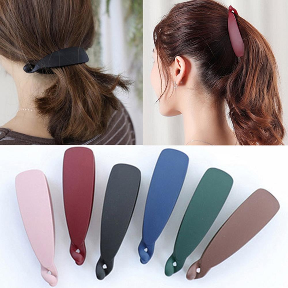 MXGOODS Kẹp Tóc Đuôi Ngựa Màu Trơn Thời Trang Cho Nữ Giá Đỡ