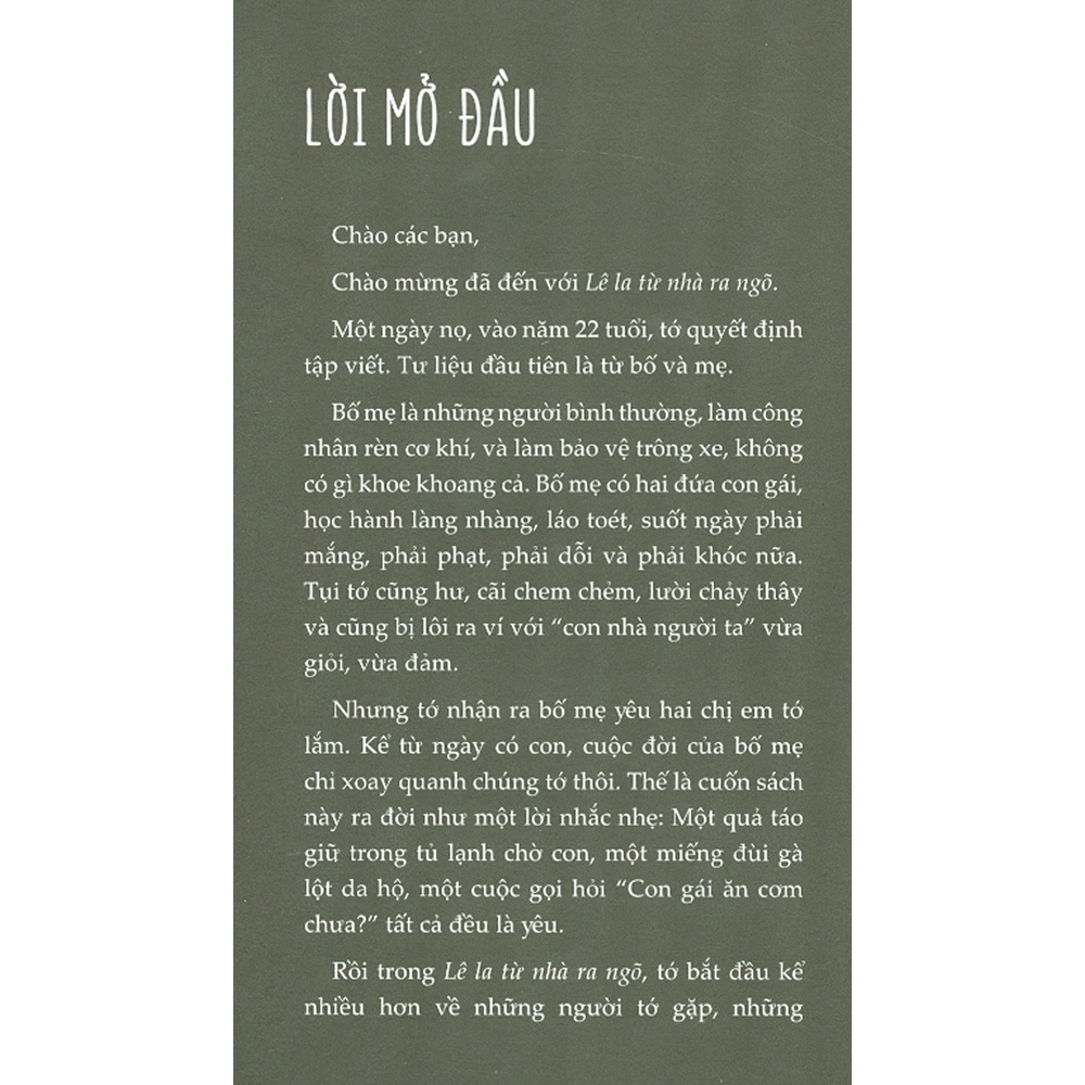 Sách - Lê La Từ Nhà Ra Ngõ