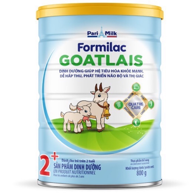 Sữa dê Fomolac Goatlait lon 800g dinh dưỡng toàn diện cho bé