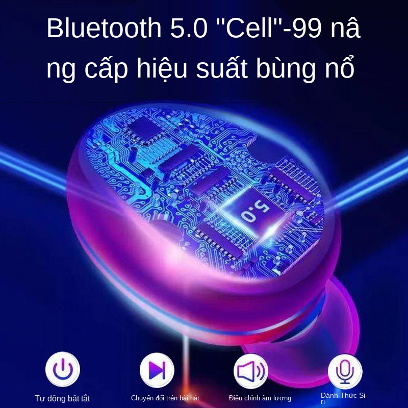 Màn hình kỹ thuật số Curdi / Core Di Tai nghe Bluetooth không dây 5.0 hai thể thao trong Huawei Apple oppo phổ thông