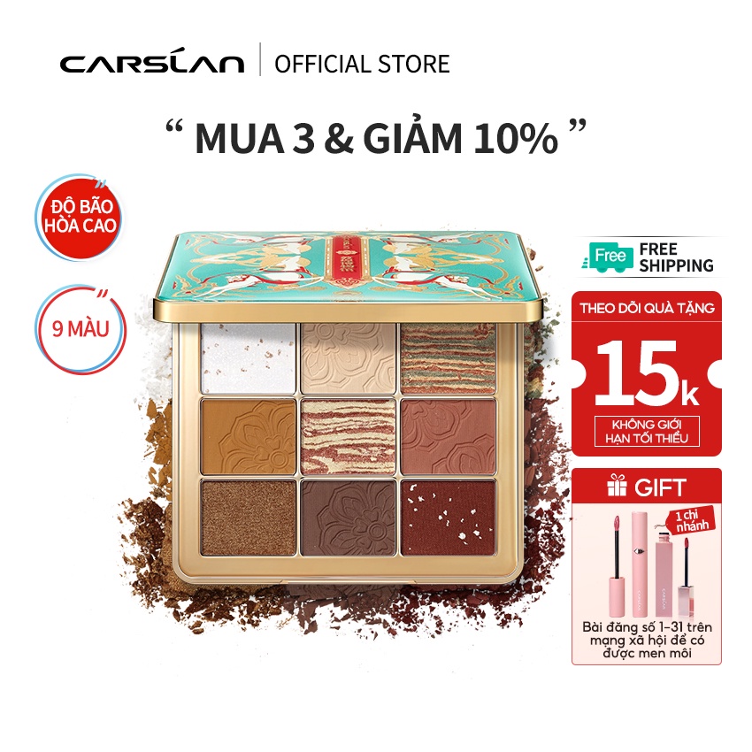 Bảng Phấn Trang Điểm Mắt Carslan X Dunhuang 9 Màu Sắc 16g | BigBuy360 - bigbuy360.vn