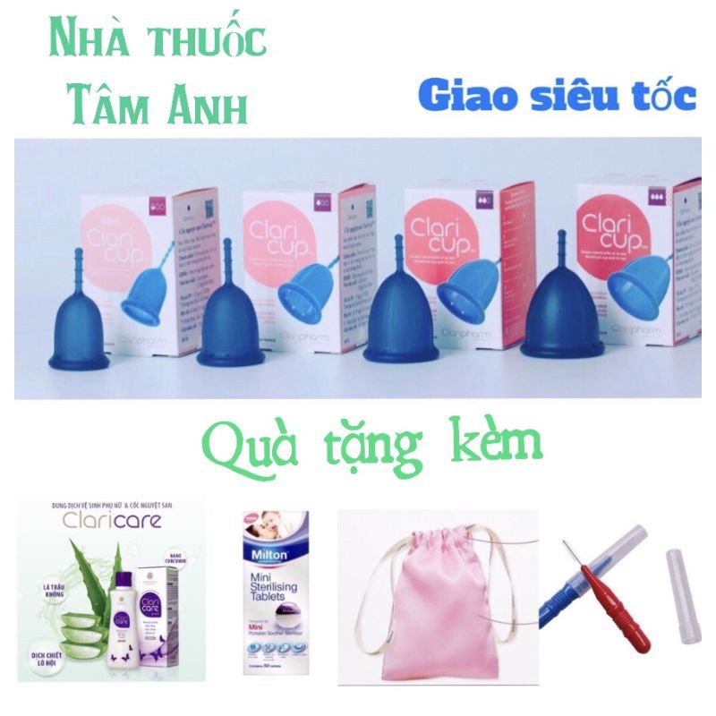 Bộ cốc nguyệt san Claricup chính hãng ( Đủ màu và size)