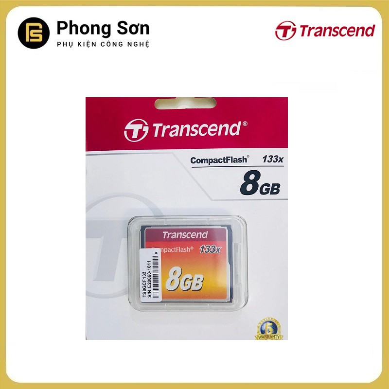 [Mã 159ELSALE hoàn 7% đơn 300K] Thẻ nhớ Transcend CF 8GB (133x Speed) Hàng nhập khẩu