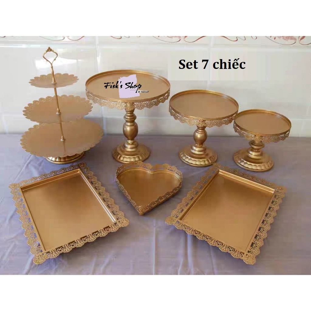 Khay đựng bánh sinh nhật, điểm tâm set 5 6 7 cổ điển