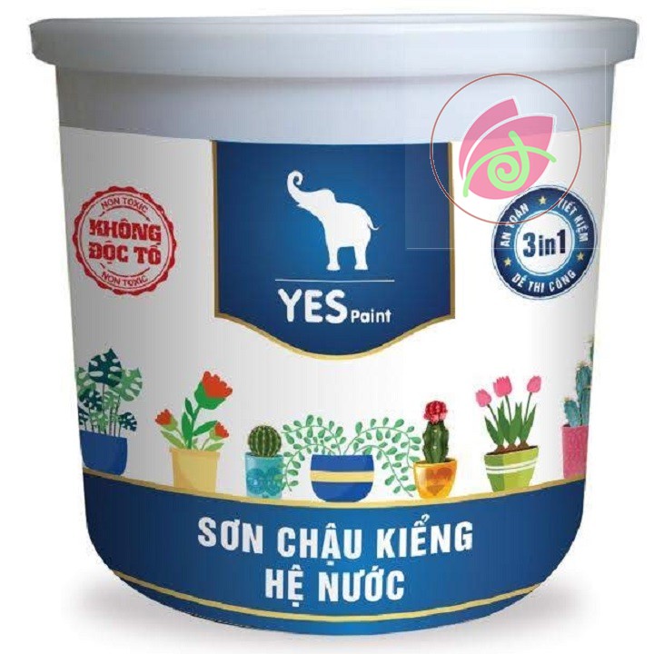 Sơn chậu kiểng màu đen bóng hệ nước YES Paint 1kg