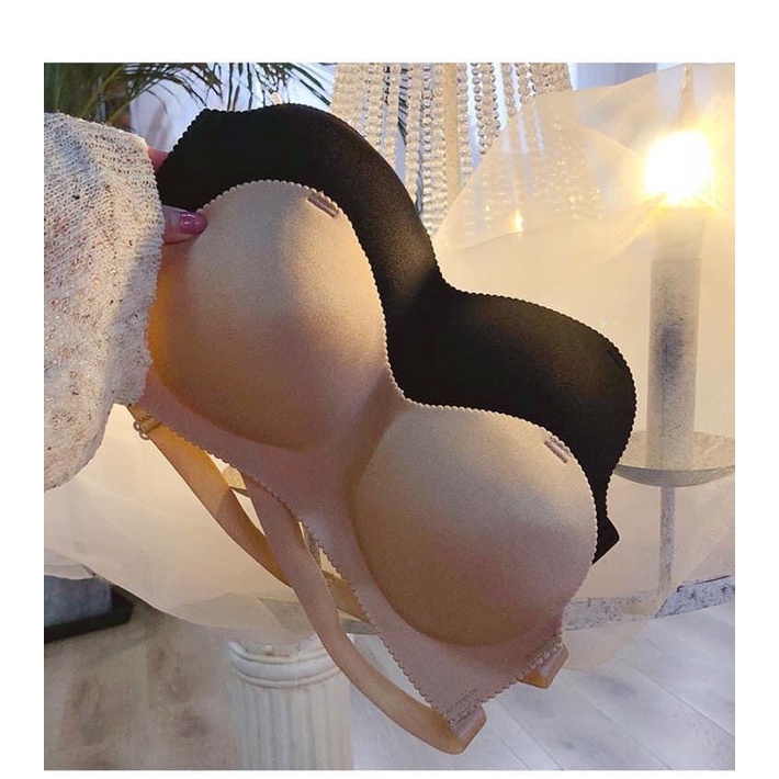 Áo bra ngang không dây đúc su nâng bàn tay quai chéo lưng [tặng kèm quai trong]