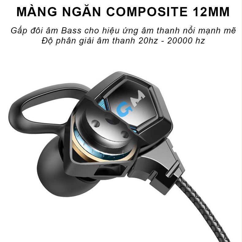 Tai nghe chơi game điện thoại SIDOTECH G28 cho game thủ Esport Pubg / FF / Liên Quân có mic 360 độ chống ồn - Chính Hãng