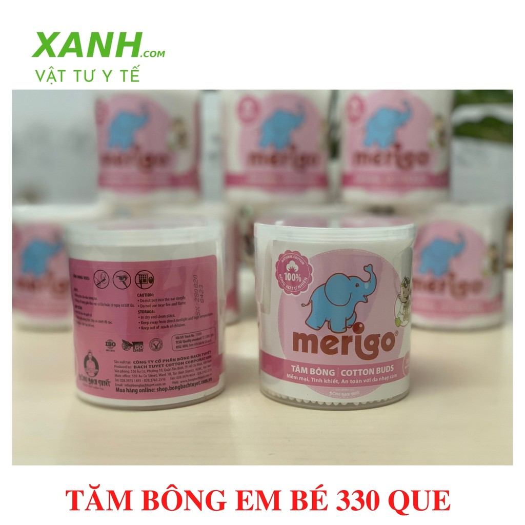 Tăm Bông Merigo 330 Que (Tròn)
