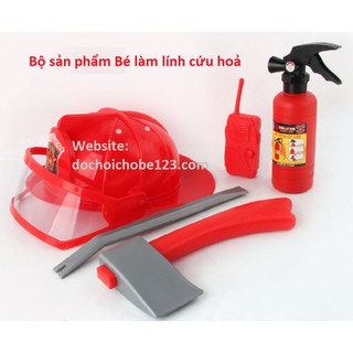 [Có ảnh thật] Đồ chơi Đóng vai Lính cứu hỏa