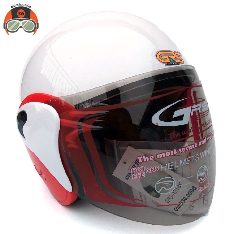 Nón bảo hiểm 3/4 GRS A318k kính dài