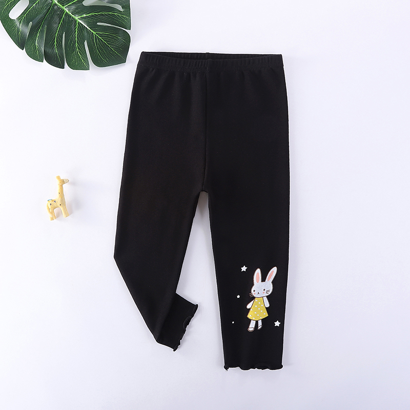 [Mã FASHIONT4FA2 giảm 10K đơn 50K] Quần legging in họa tiết chú thỏ có size 100 - 160 dễ thương cho bé gái