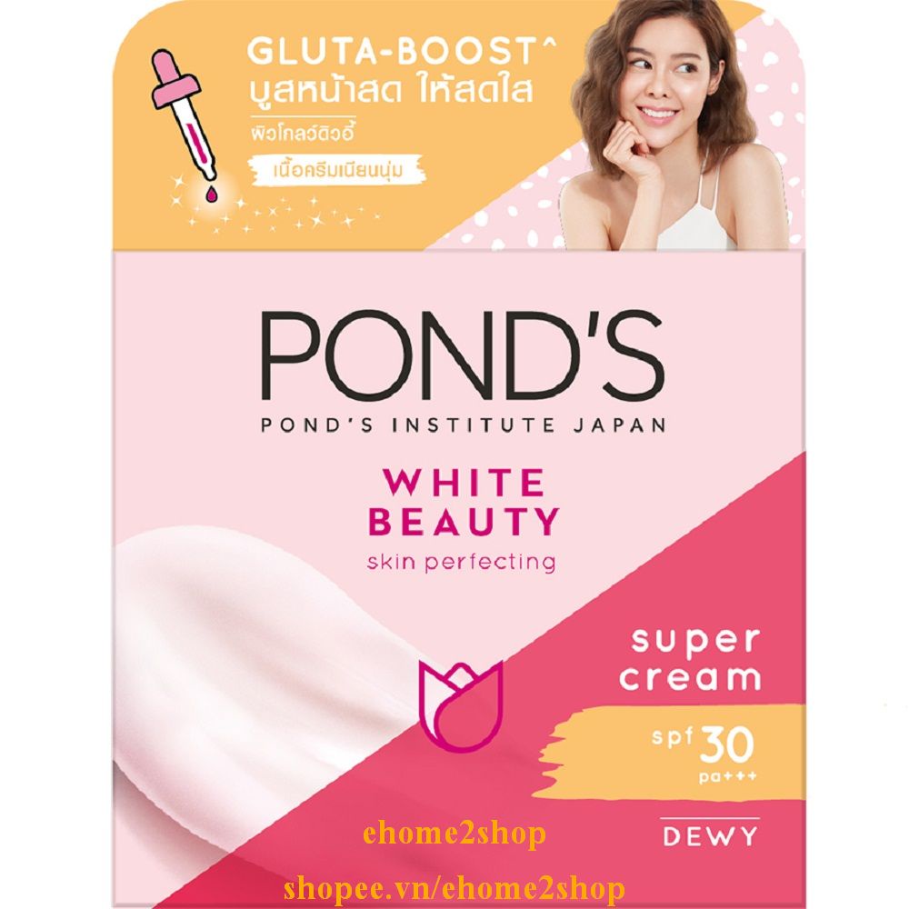 Kem Dưỡng Da 50g Ban Ngày Làm Trắng Hồng Rạng Rỡ Ponds White Beauty, shopee.vn/ehome2shop.