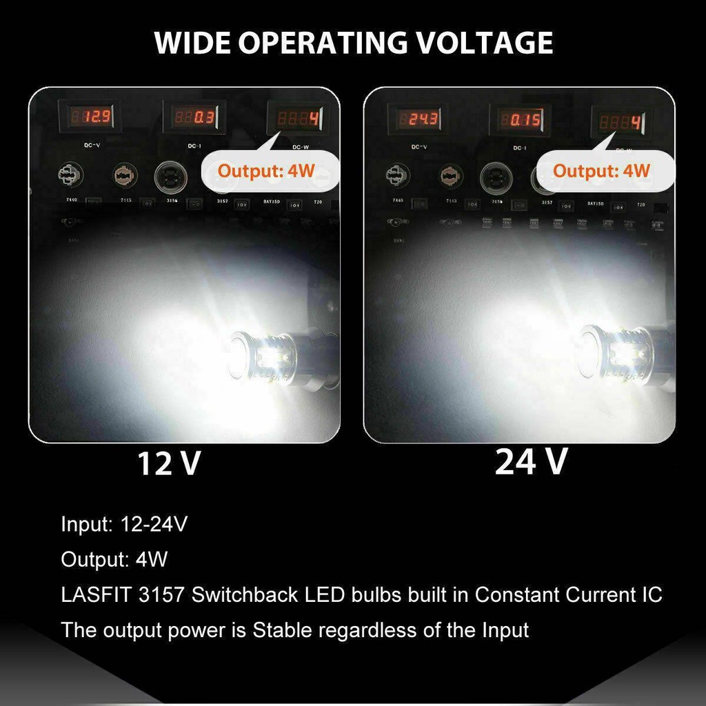 Bộ 2 Đèn LED Sương Mù Siêu Sáng 3157 7443 1157 Chuyên Dụng Cho Xe Hơi