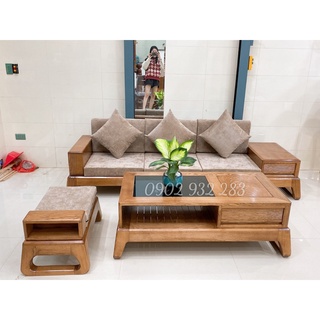 Bộ sofa 3 món gỗ sồi G07