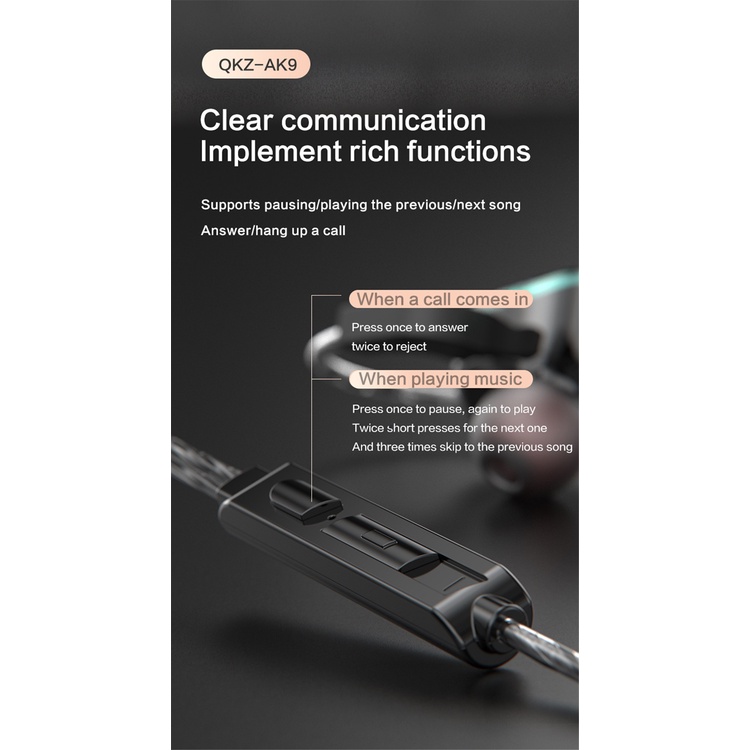 Tai Nghe Nhét Tai Chơi Game Có Dây Qkz Ak9