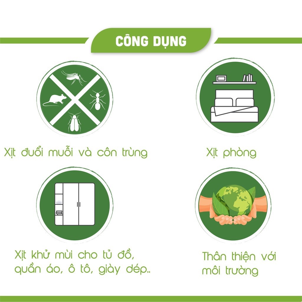TINH DẦU CHANH SẢ DẠNG XỊT KHỬI MUỖI 260ml Bò Đội Nón