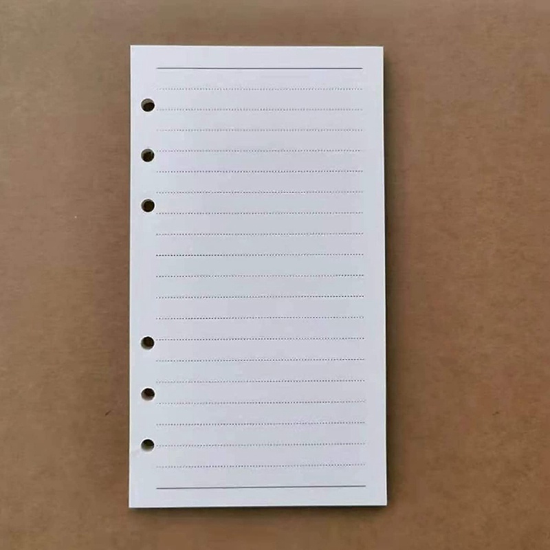 Sổ tay A6 bìa da PU có 6 vòng giữ giấy ghi chú lên kế hoạch kèm túi đựng