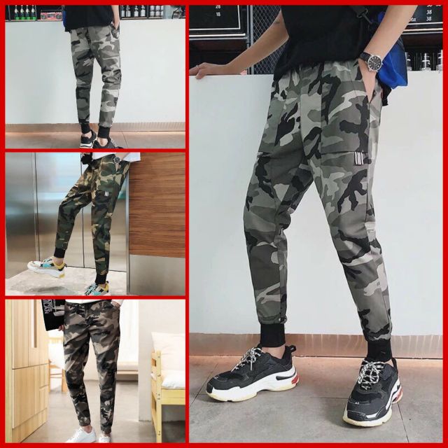 @ ak323 Quần jogger nam nữ vân bộ đội cực chất
