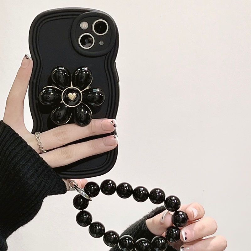 Ốp Điện Thoại Họa Tiết Hoa Chống Sốc Có Dây Đeo Cho iPhone11promax iphone 12 Phone Case 1314 xr