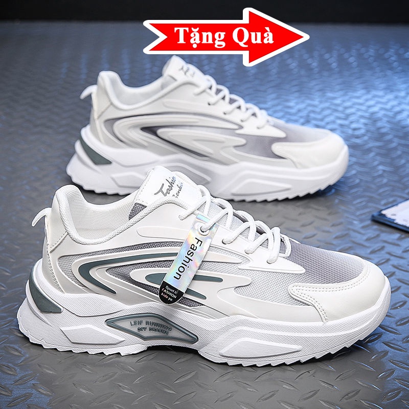 Giày Sneaker Nam Đế Cao Su Non, Giày Nam trend 2023 - Tăng Chiều Cao Tự Nhiên