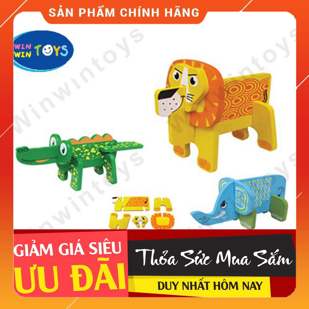 Đồ Chơi Gỗ Thú Lắp Ráp 3D Winwintoys - 60532