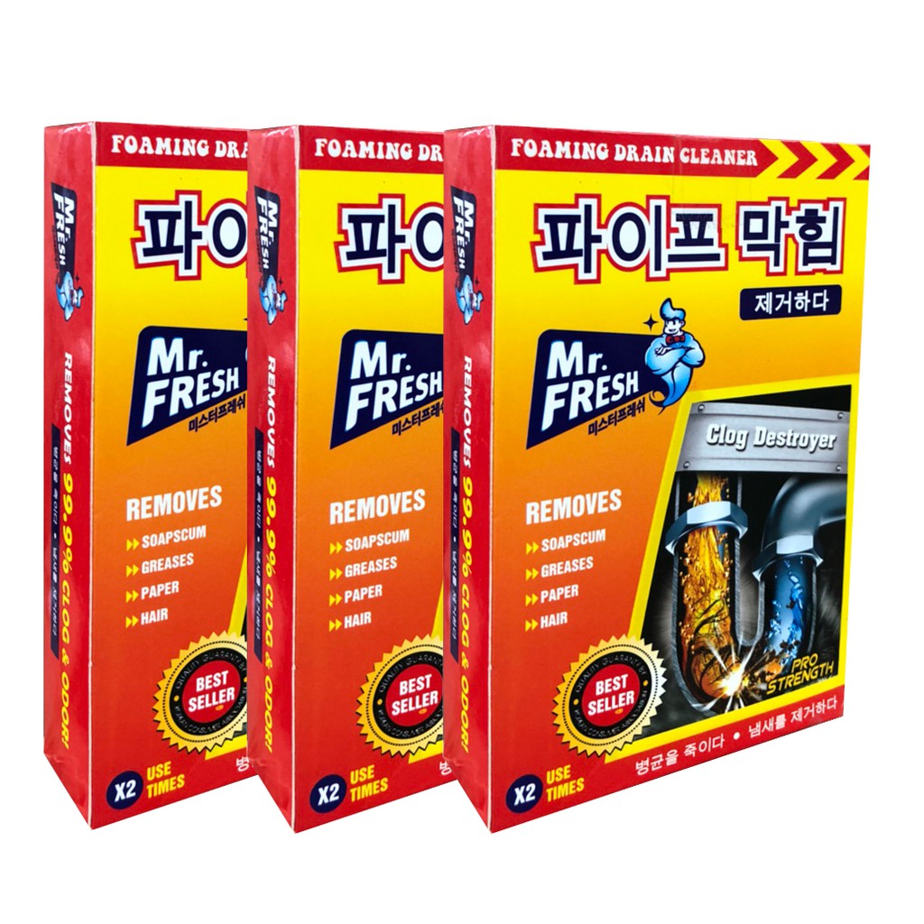 Combo 2 Hộp Bột thông tắc đường ống nước Mr.Fresh 200g