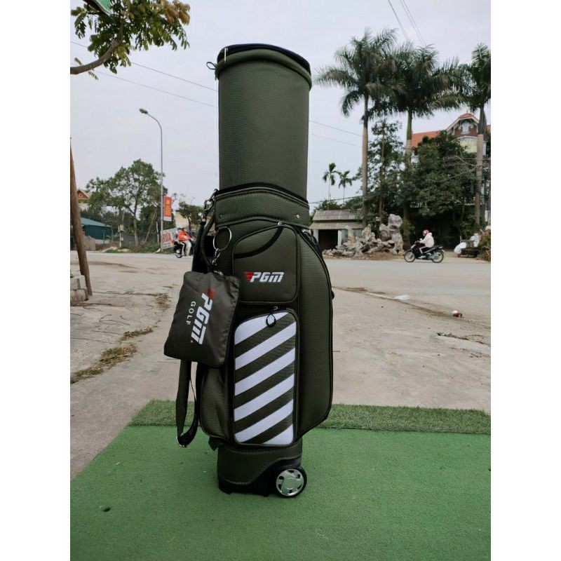 [ Hot ] Túi đựng gậy golf PGM vải bạt có bánh xe