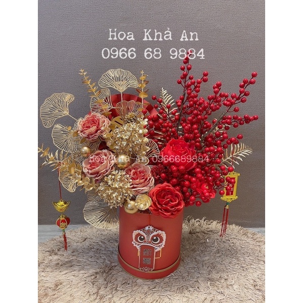 (Hoa Tết) Lẵng hoa Kim Tiền - Tài lộc may mắn, Thiết kế Khả An. Có Hoả Tốc HN