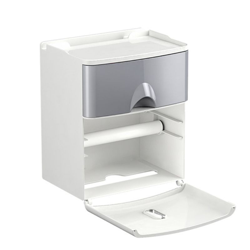 Giá Đỡ Cuộn Giấy Vệ Sinh Gắn Tường Bằng Nhựa Tiện Lợi Dành Cho Phòng Tắm