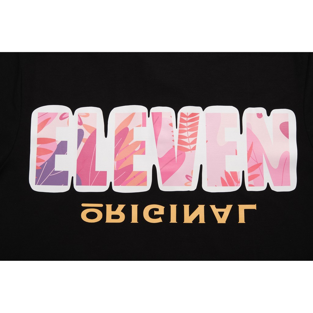 Áo thun Polo Unisex Cao cấp Eleven Original - Pink, Form Slim fit Màu ĐEN