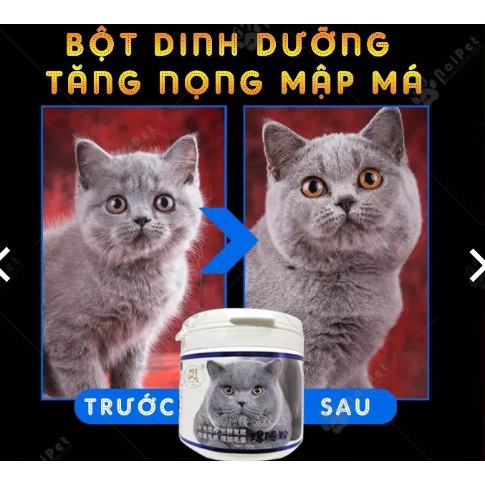 Bột Tăng Nọng &amp; Phom Mặt Bánh Bao Cho Mèo Friend Baby Strong Gills hộp 200g