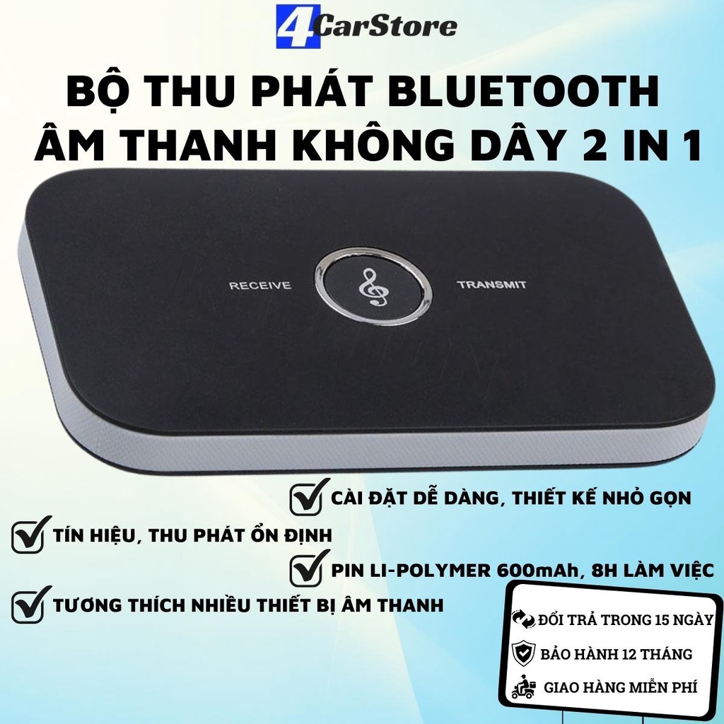 Bộ Thu Phát Bluetooth Âm Thanh Không Dây Rundong B6 2 Trong 1 | Bộ Chuyển Đổi Âm Thanh, Bộ Nhận Phát Bluetooth Âm thanh